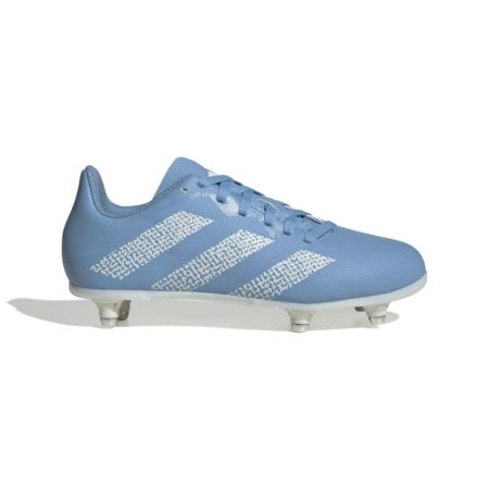 Scarpe Rugby Junior SG Tacchetti Avvitati per Terreno Morbido Azzurro - Adidas