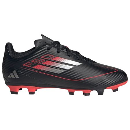 Scarpe da Rugby Bambino F50 Club FG/MG Tacchetti Stampati Terreno Asciutto Nero/Rosso - Adidas