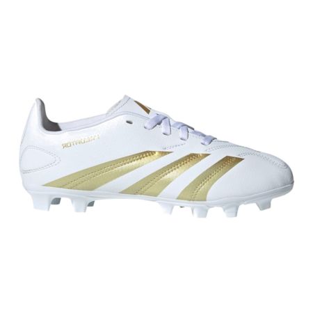 Scarpe Rugby Bambino Predator Club FG Tacchetti Moulded Terreno Secco Bianche - Adidas