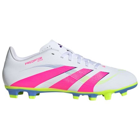 Scarpe da Rugby Predator Club FG/MG Tacchetti Moulded Terreno Secco Bianco/Rosa/Fluo/Blu - Adidas