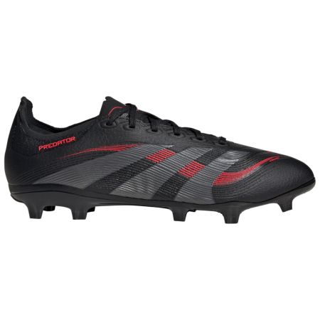Scarpe da Rugby Predator League FG Tacchetti Stampati Terreno Asciutto Nero/Rosso - Adidas