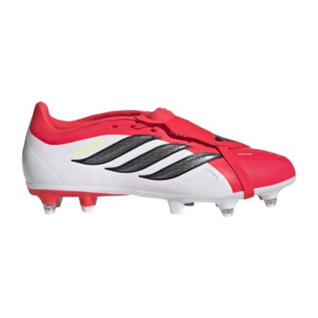 Scarpe Rugby Predator League SG Linguetta Ripiegabile Tacchetti Ibridi Terreno Morbido Bianco/Rosso - Adidas