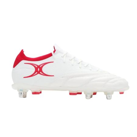 Chaussures Rugby ICON PLAYERS 6S blanc/rouge - Gilbert