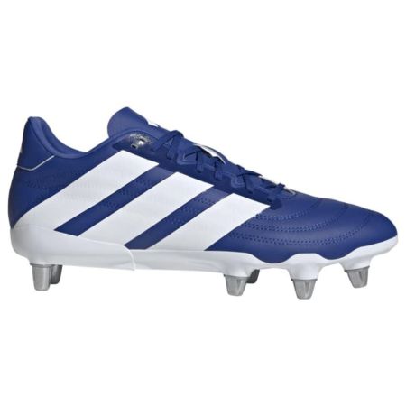 Stivali rugby Adidas Kakari SG blu royal vista laterale