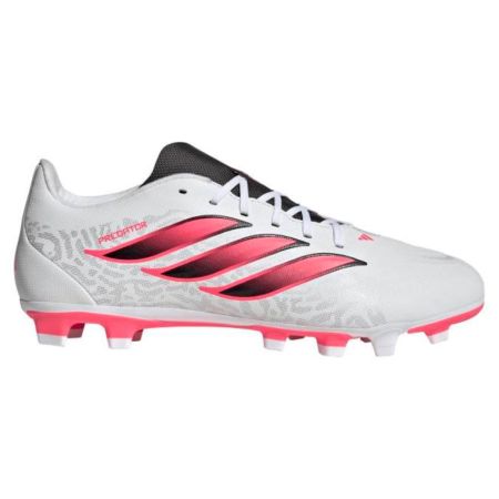 Scarpe rugby Adidas Predator Club FG/MG bianco turchese vista laterale esterna