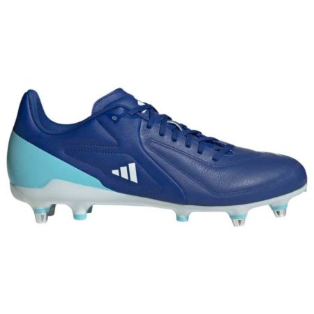 Scarpini rugby Adidas RS-15 Elite SG blu reale vista laterale pelle