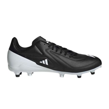 Scarpe rugby Adidas RS-15 FG tacchetti iniezioni nero bianco vista laterale