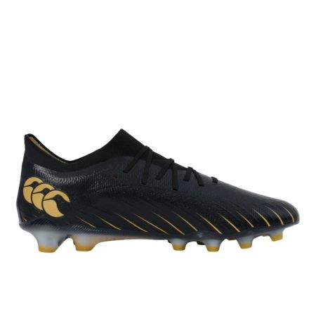 Scarpe da Rugby Speed Infinite Elite con Tacchetti Fissi Terreno Compatto Nero e Oro - Canterbury