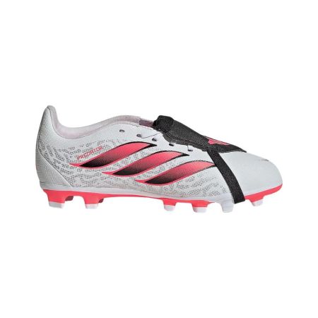 Scarpe Adidas Predator Club FG bambino bianco turbo nero vista profilo destro
