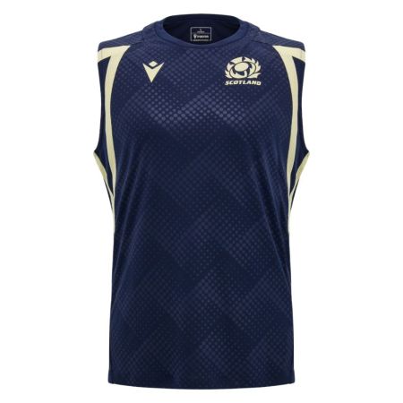 Canotta Allenamento Rugby Scozia 2026/27 Macron Blu Navy