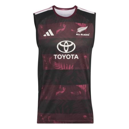Canotta bordeaux All Blacks Adidas stampa Silver Fern King Protea fronte