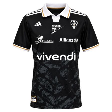 Maglia da rugby bambino nera CA Brive Corrèze Adidas stagione 26/27