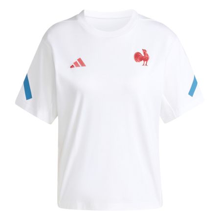 Maglietta Rugby Donna Francia 2024/2025 Bianca - Adidas