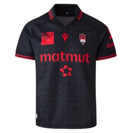 Maglia rugby LOU Lyon trasferta junior 2026-2027 Macron nera