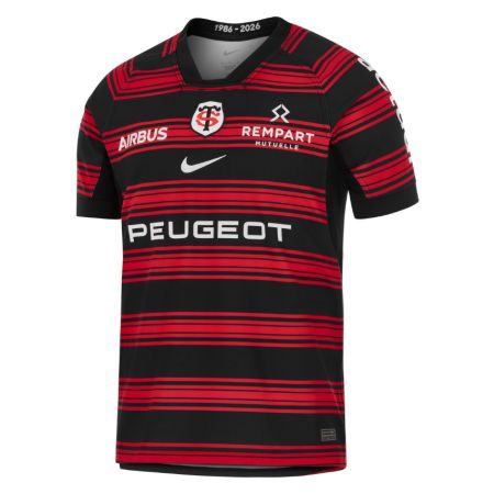 Maglia replica trasferta Stade Toulousain 2025/2026 Nike rosso e nero