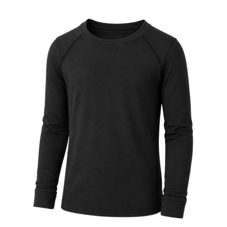 Maglia termica rugby bambino manica lunga nero