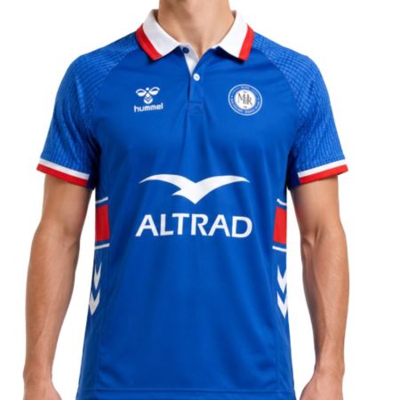 Maglia commemorativa MHR Hummel blu reale banda rossa vintage