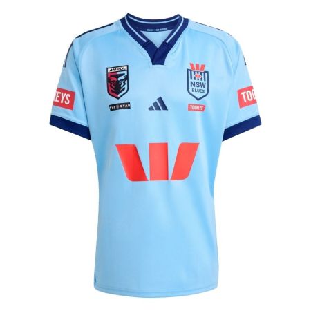 Maglia da Rugby Casa Nuovo Galles del Sud adidas Azzurro Cielo

