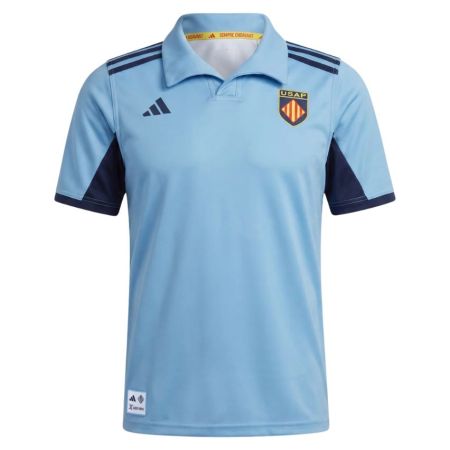 Maglia da rugby bambino USAP casa 2026-2027 Adidas granato e oro