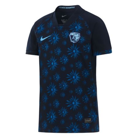Maglia rugby bambino trasferta Aviron Bayonnais Nike 2026 motivo Eguzkilore blu marino