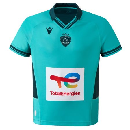 Maglia Rugby Replica Champions Cup Verde Fluo Section Paloise - Macron