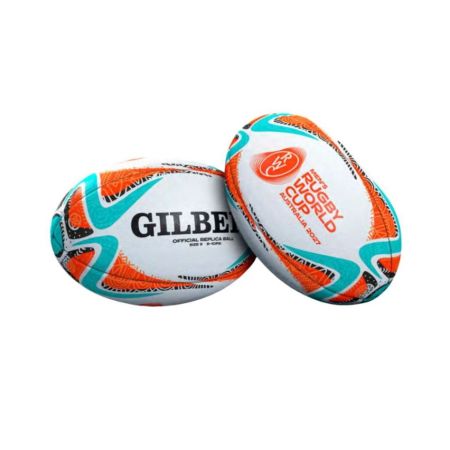 Mini pallone Gilbert RWC 2027 design terra mare cielo Australia