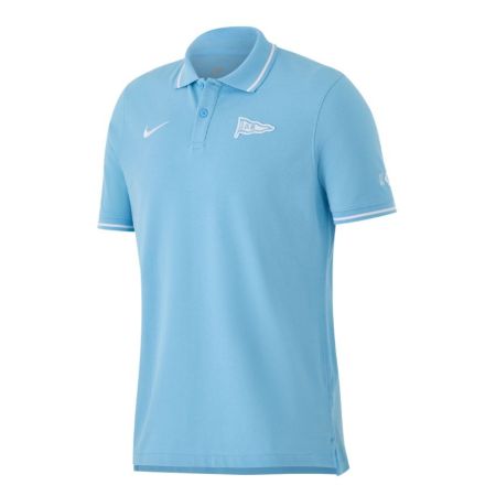 Polo piqué blu Aviron Bayonnais Nike Heritage stemma ricamato
