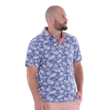 Polo Rugby Maniche Corte Kashmir Stampa Blu Chiaro - Ruckfield