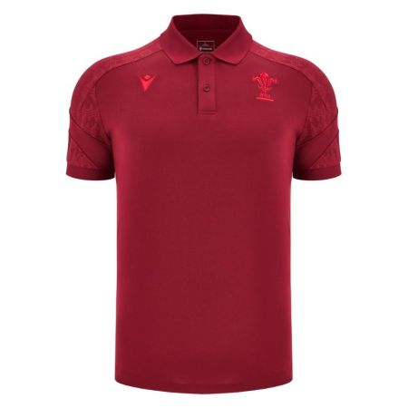 Polo da Rugby Ufficiale da Viaggio Giocatore Galles 2025/2026 - Macron