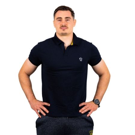 Polo da Rugby Performance a Maniche Corte ASM Clermont Blu Navy

