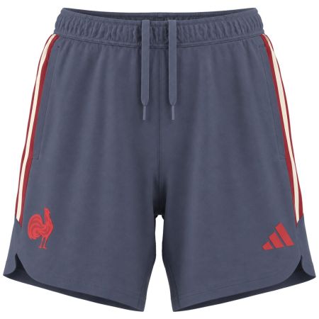 Pantaloncini rugby donna FFR Shadow Navy TEK vista frontale logo gallo