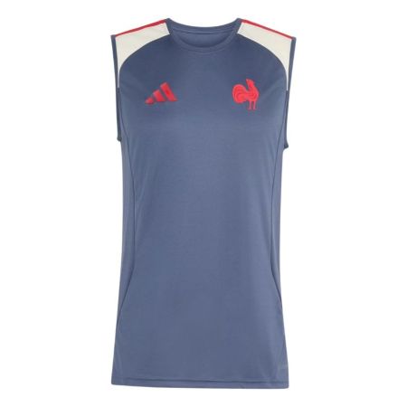 Canotta rugby Francia FFR adidas 2027 shadow navy vista frontale