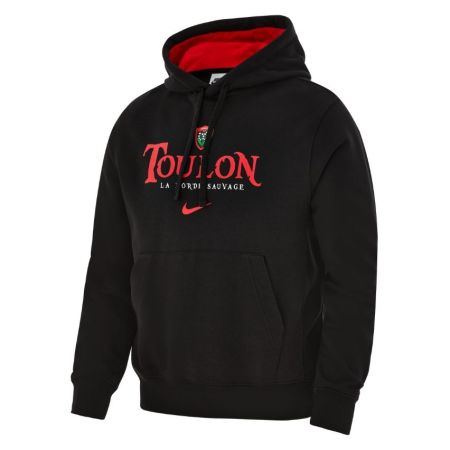 Felpa con cappuccio RC Toulon Nike nero rosso stampa Horde Sauvage