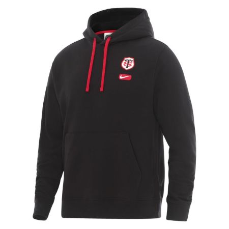 Felpa cappuccio Stade Toulousain Nike nero stemma ricamato petto