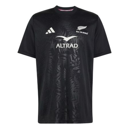 Maglia rugby All Blacks nera adidas 2026 felce argentata