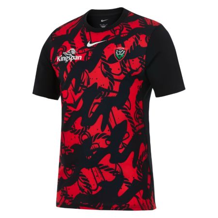 Maglia pre-match RC Toulon Nike 2026 rossa e nera davanti