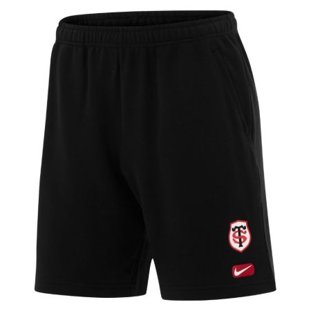 Pantaloncini Nike Stade Toulousain neri con stemma ricamato rosso