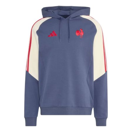 Felpa con cappuccio rugby FFR Francia 2026/2027 Adidas Shadow Navy
