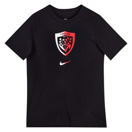 Maglietta bambino Nike RC Toulon nera stemma sfumato rosso bianco