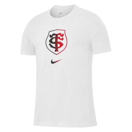 T-shirt bianca Evergreen Stade Toulousain Nike stemma nero rosso