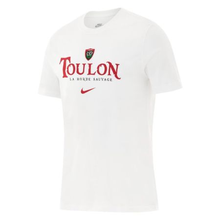 T-shirt RC Toulon Nike Graphic bianca rossa vista frontale uomo