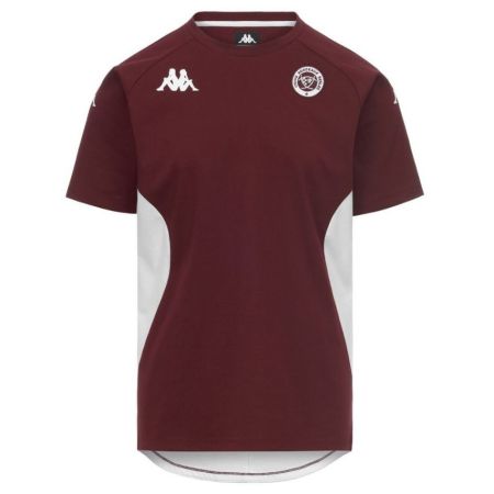 T-shirt uscita UBB Millado 2 bordeaux bianco Kappa vista frontale