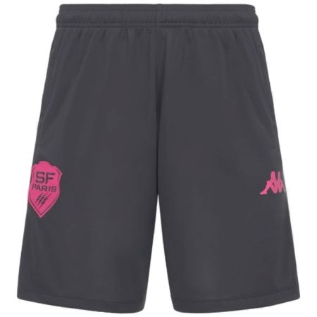 Pantaloncini rugby allenamento Stade Français Paris grigio rosa Kappa