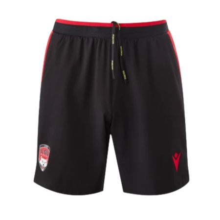 Pantaloncini rugby allenamento LOU Lione nero Macron