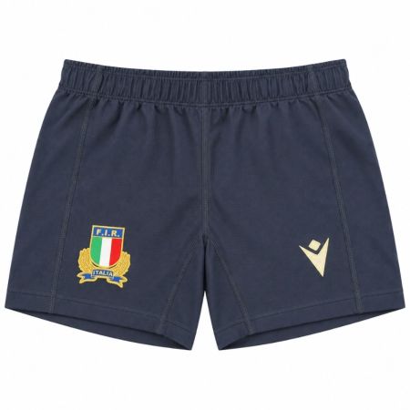 Pantaloni rugby Italia trasferta junior 2026/27 Macron bianco