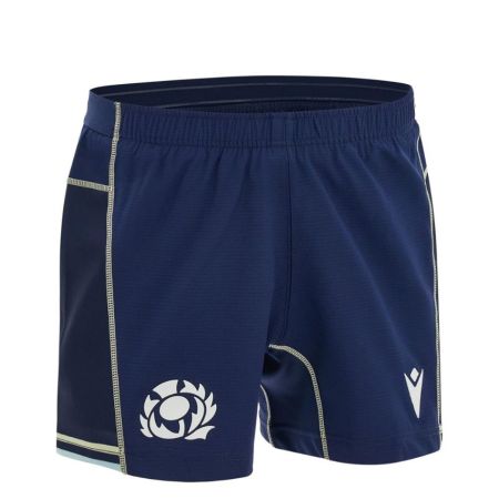 Pantaloncini rugby junior Stade Rochelais giallo nero Macron vista frontale