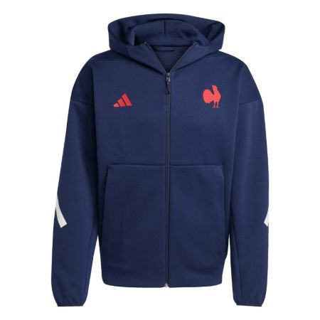 Felpa Rugby con zip FFR Travel Full Zip Hoody Rugby con zip Francia 2025/2026 - Adidas