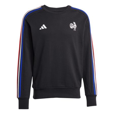 Felpa Rugby 3 Strisce France Essentials Nera - ADIDAS