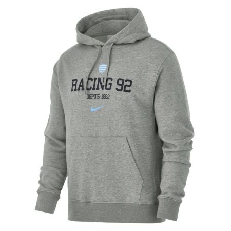 Felpa con cappuccio Racing 92 Nike grigio melange vista frontale