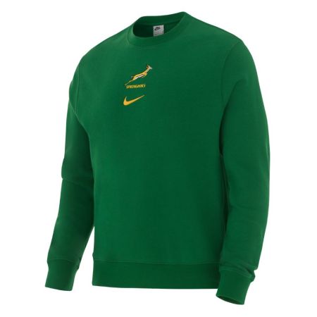 Felpa Nike Springboks verde Gorge Green girocollo stemma ricamato